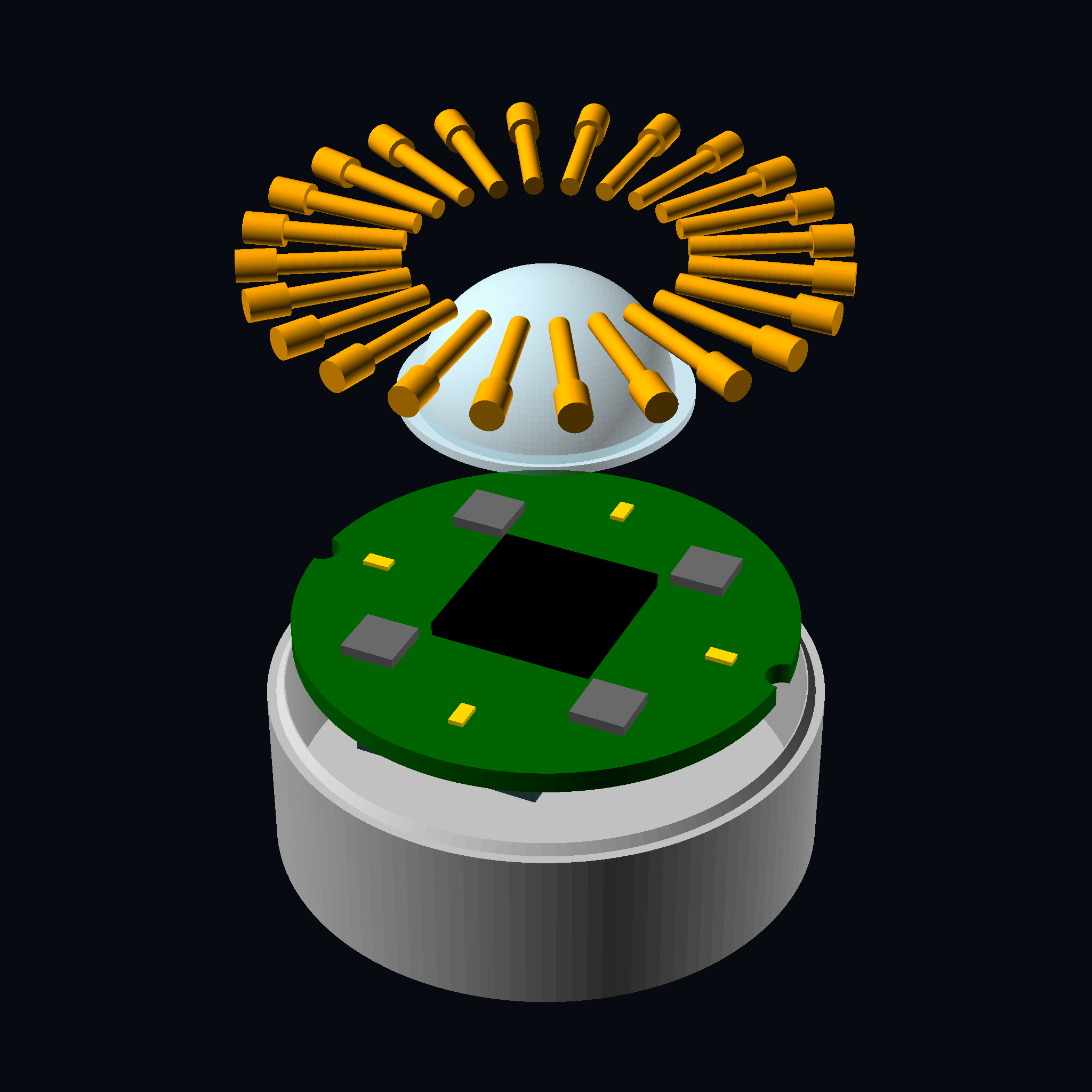 Brain Cells 10mm Sensor Exploded View Architecture CAD Render